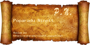 Poparadu Ninett névjegykártya
